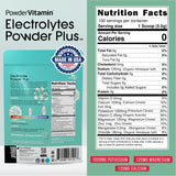 PowderVitamin envase sellado facilita almacenamiento y porciones consistentes