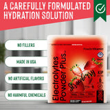 PowderVitamin electrolitos keto sabor fresa con medidor para porciones claras