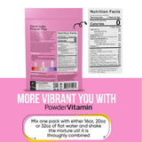 PowderVitamin minerales-potasio-calcio-magnesio que apoyan la hidratación durante actividad física.