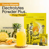 PowderVitamin sobres electrolitos 30 porciones, sabor naranja-pina para diario