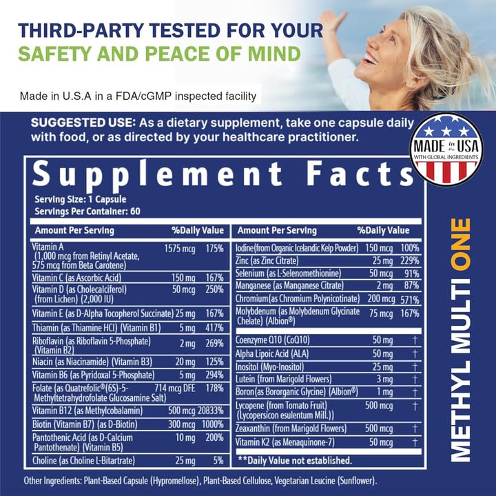 Power By Naturals Methyl Multi One 5-MTHF bioactivo para absorción
