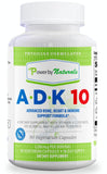 Power By Naturals ADK 10 ingredientes clave, preparado para una nutrición balanceada.