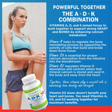 Power By Naturals ADK 10, etiqueta detalles, información de A D3 K2