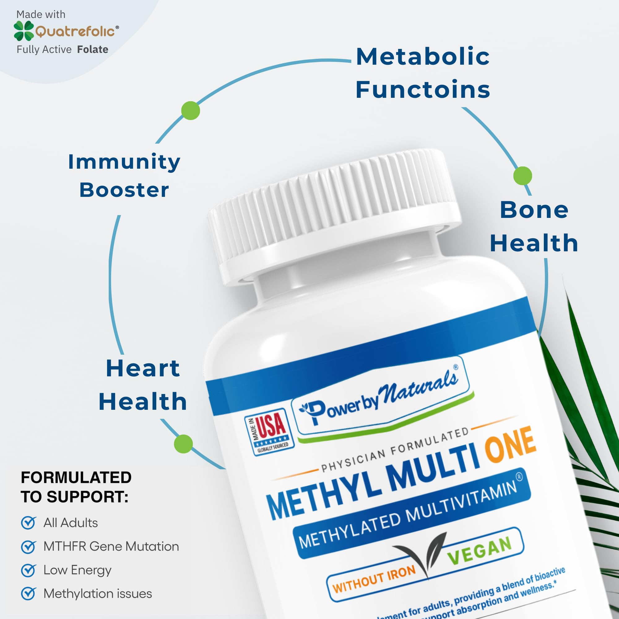 Power By Naturals Methyl Multi One CoQ10 para apoyo antioxidante