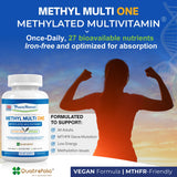 Power By Naturals Methyl Multi One: etiqueta detallada resalta nutrientes clave.
