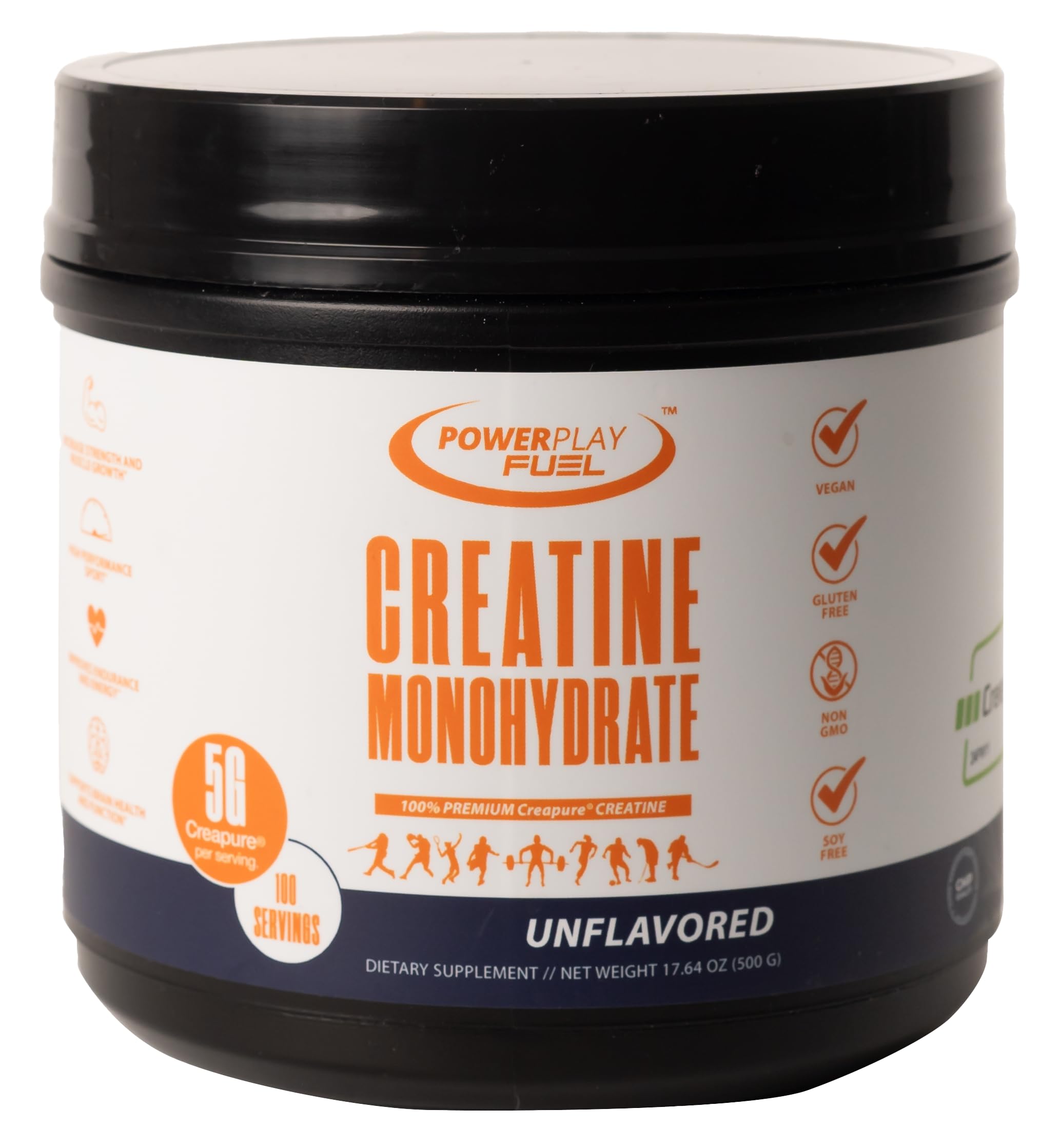 POWER PLAY FUEL Creatina Monohidratada en pote: energía sostenida para entrenamientos intensos