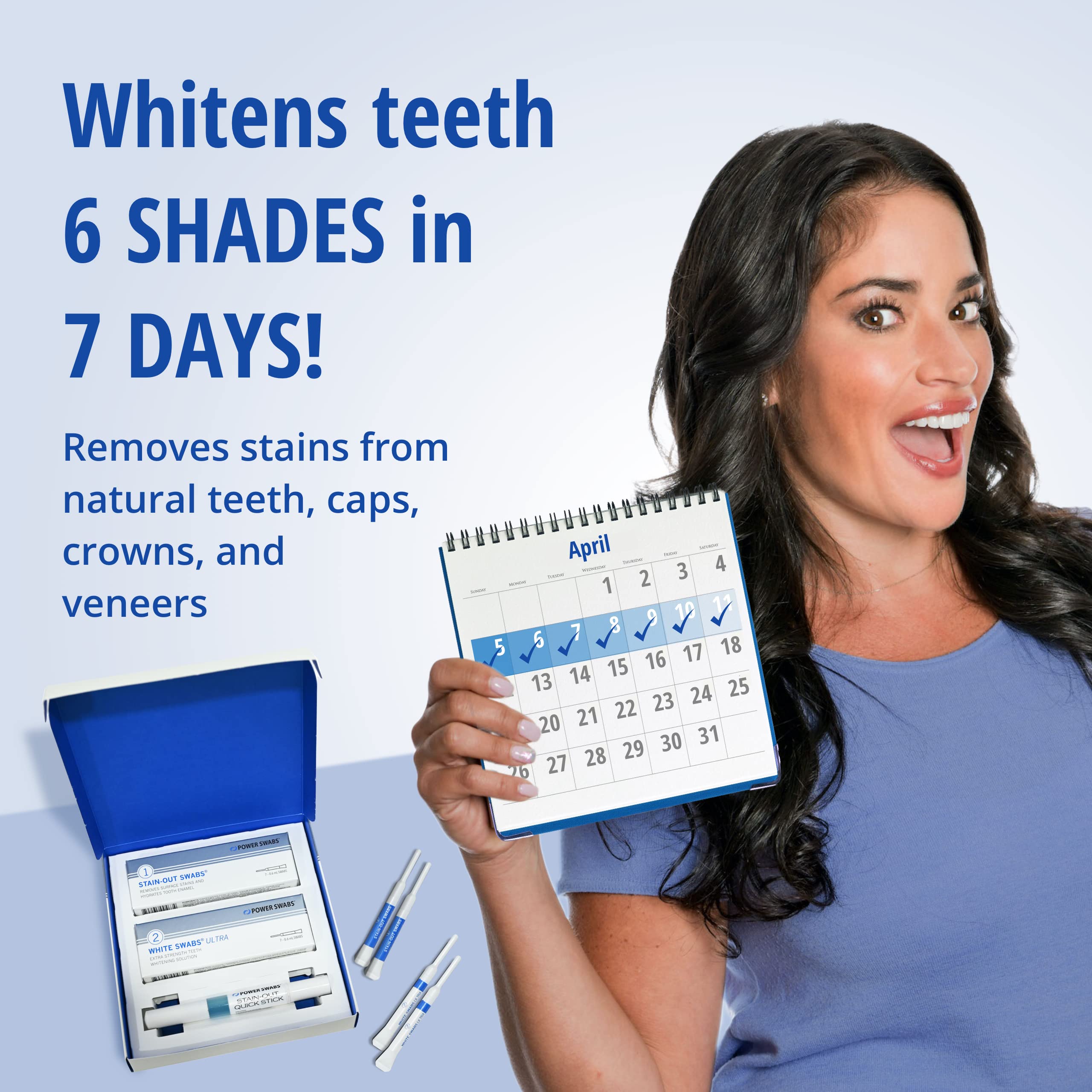 Power Swabs gel-blanqueador-dental: gel blanqueador que revitaliza el color de dientes.