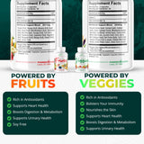 POWERED X PLANTS mezcla de frutas y verduras para aporte vitamínico.