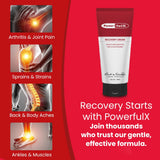 PowerfulX crema absorción rápida, sin grasa ni residuo en la piel