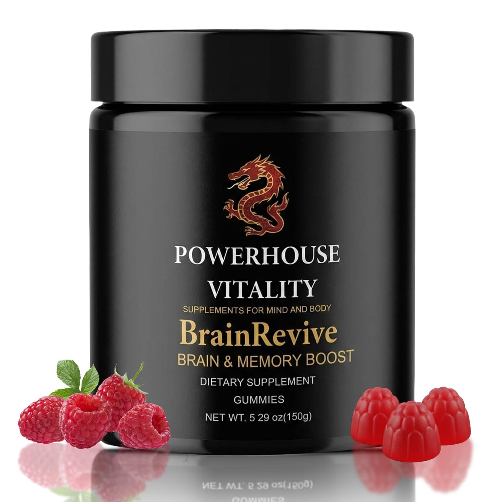Powerhouse Vitality BrainRevive: bote de cápsulas para uso diario y enfoque sostenido