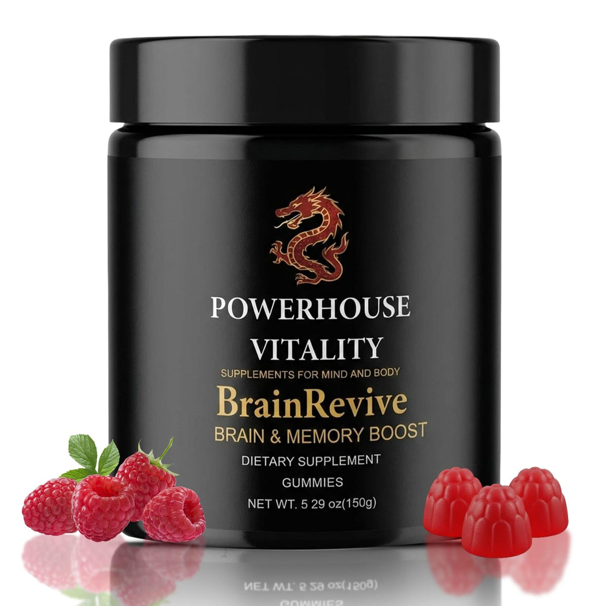 Powerhouse Vitality BrainRevive: bote de cápsulas para uso diario y enfoque sostenido