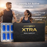 PowerPro++ cápsulas en mano, sensación de complemento práctico para energía.