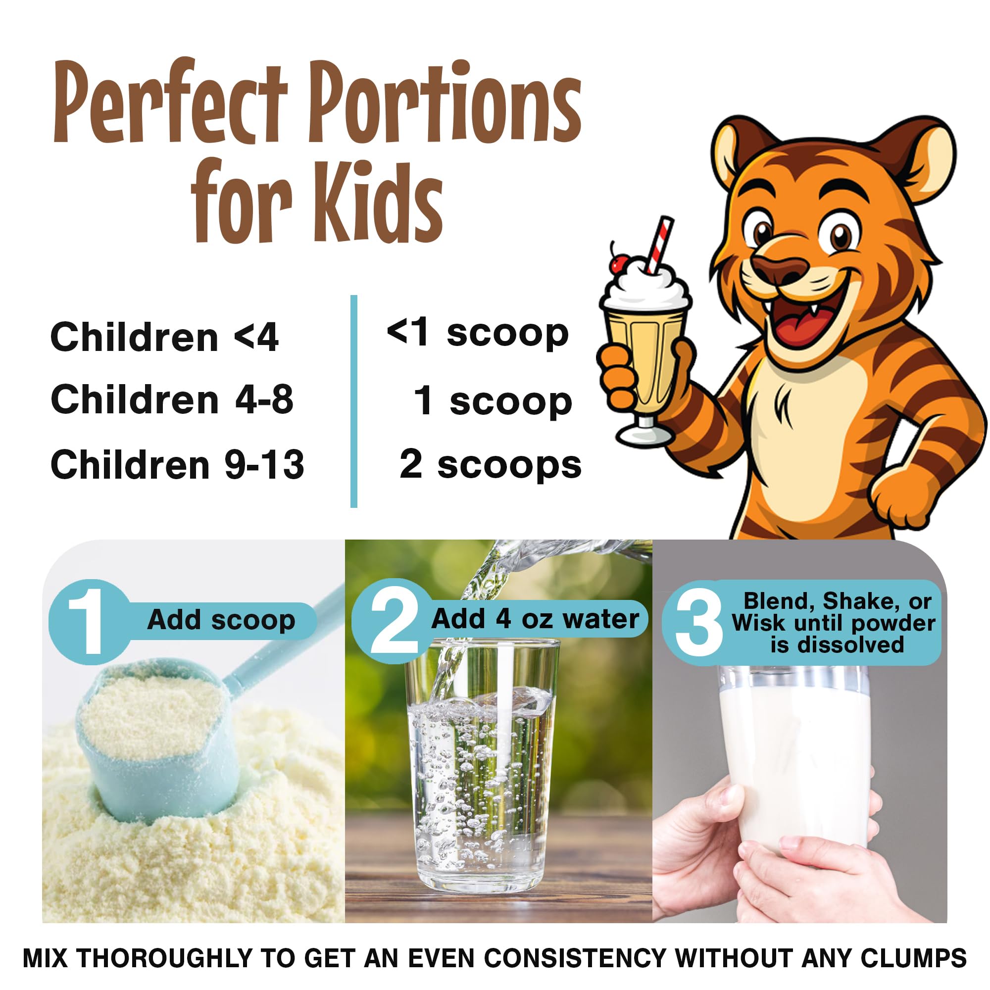 PowKids calcio y vitamina D para huesos y dientes fuertes.