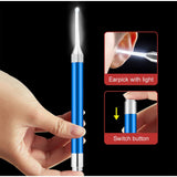 POZILAN tijeras para cerumen con luz, filo antideslizante para un agarre preciso.