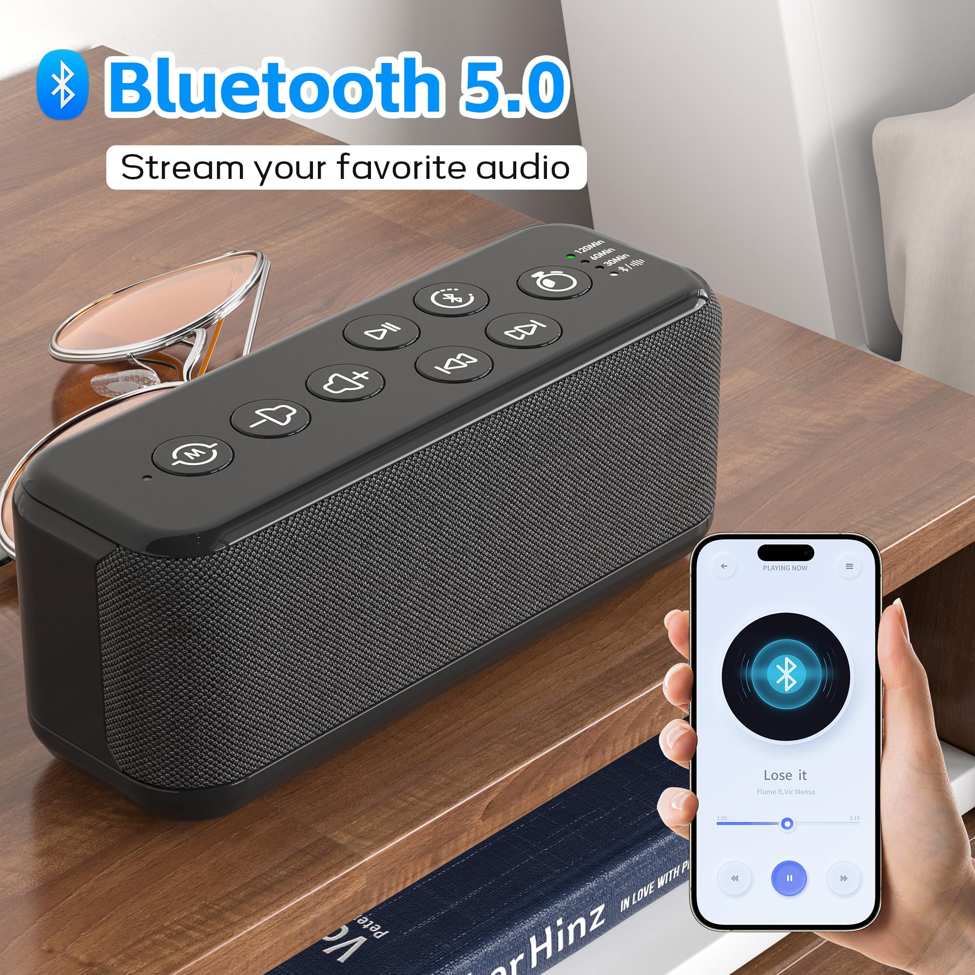 PPLEE altavoz Bluetooth de alta fidelidad para podcasts y música