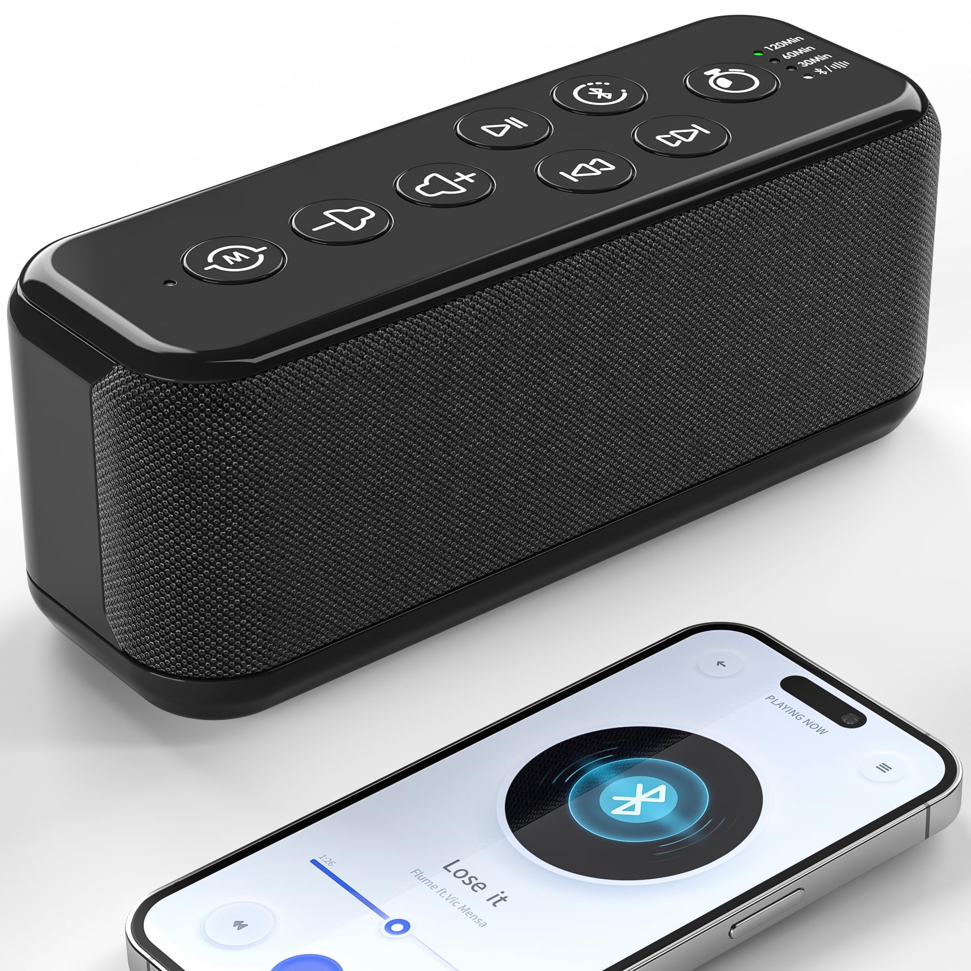 PPLEE máquina ruido blanco recargable en uso para dormir mejor y relajarte
