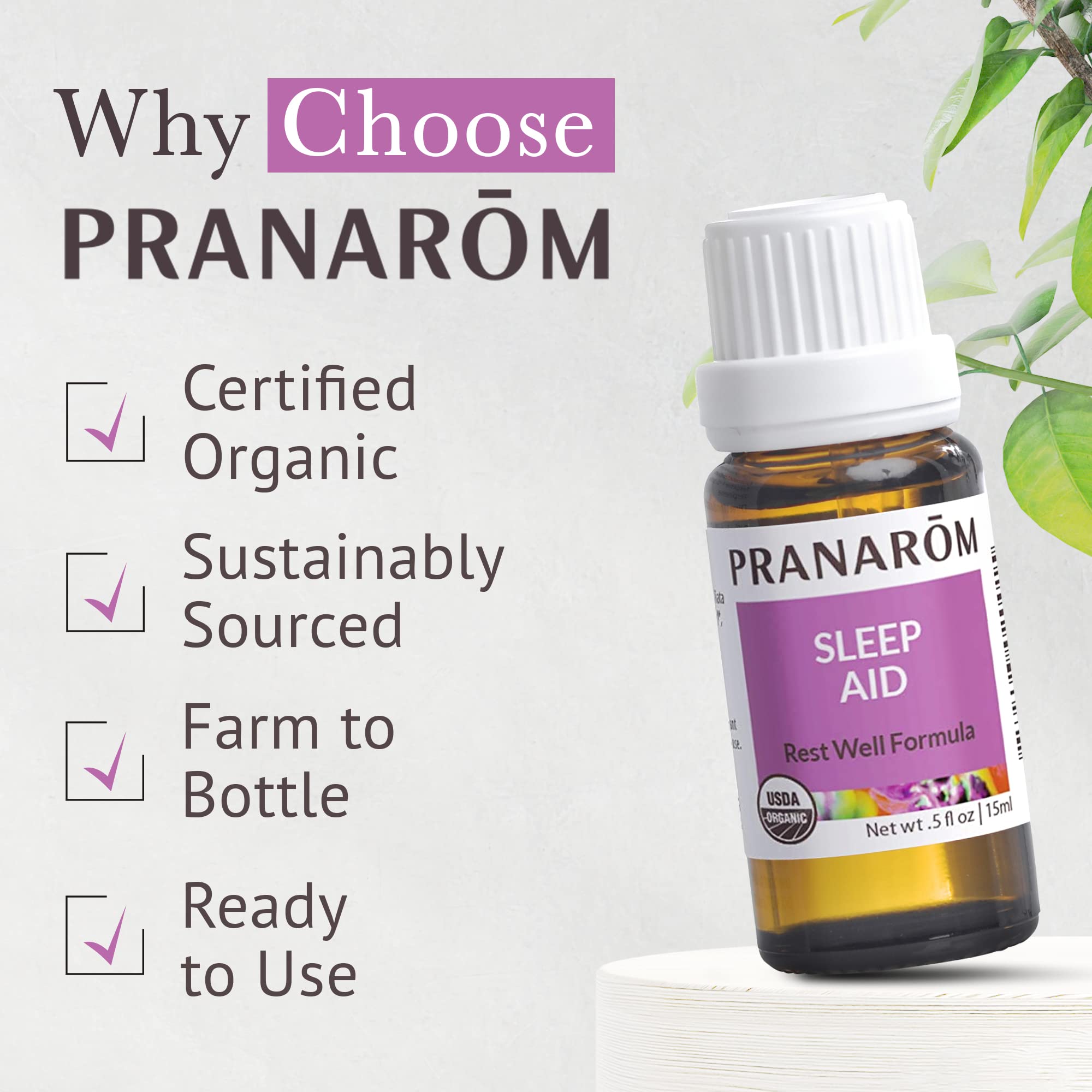 PRANAROM Ayuda para dormir: manzanilla romana para una noche serena.