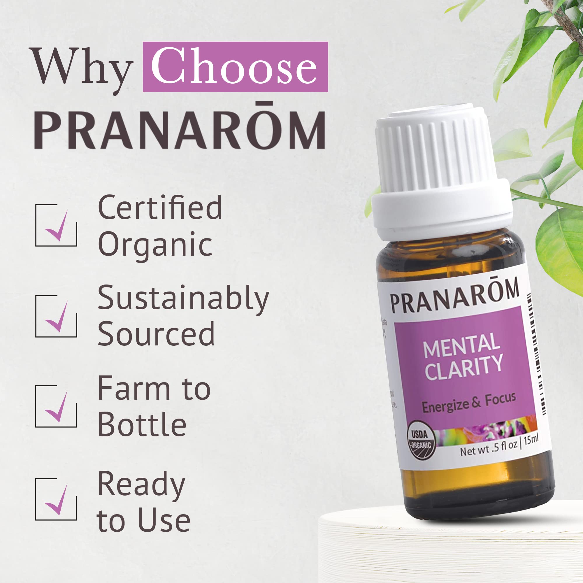 Pranarom Mental Clarity para masaje: aceite para piel y bienestar.