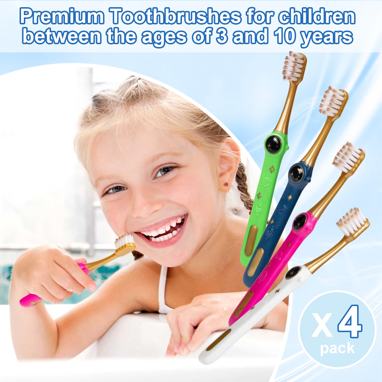 Cabezal suave PRASBURR para dientes delicados durante el cepillado infantil
