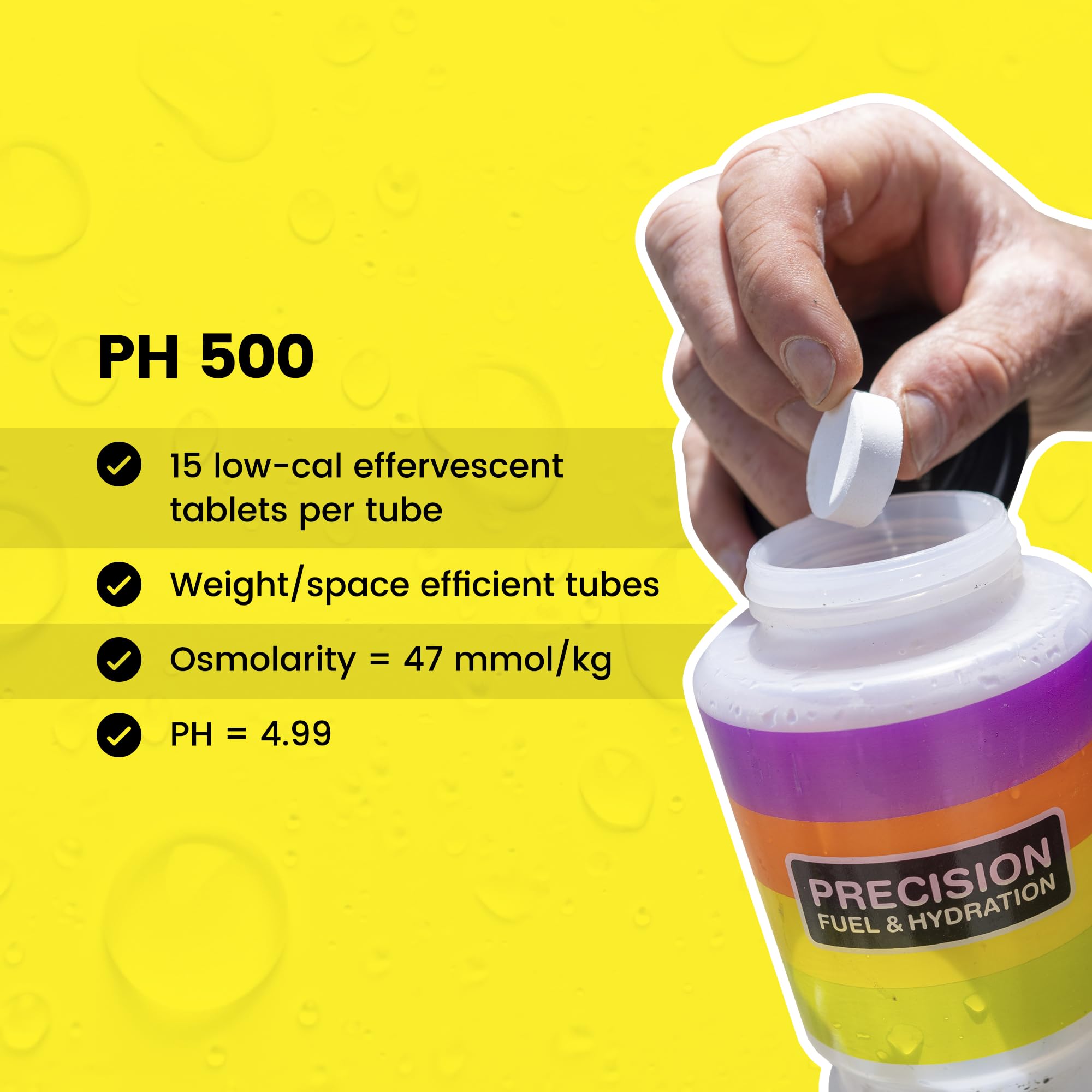 Precision Hydration tableta 500 mg por litro, sabor suave