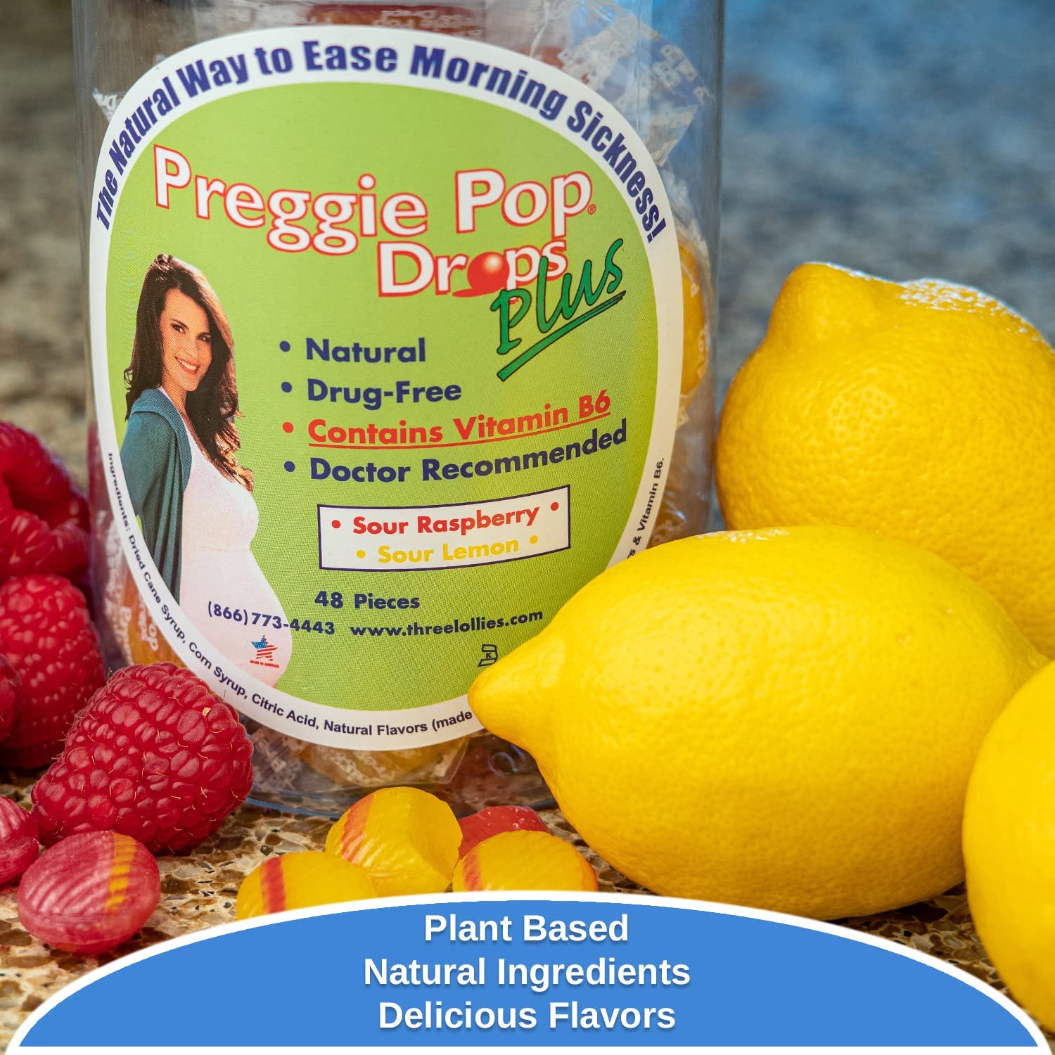 Preggie Pop Drops Plus vitamina B6 detalle: aporte vitamínico durante el embarazo