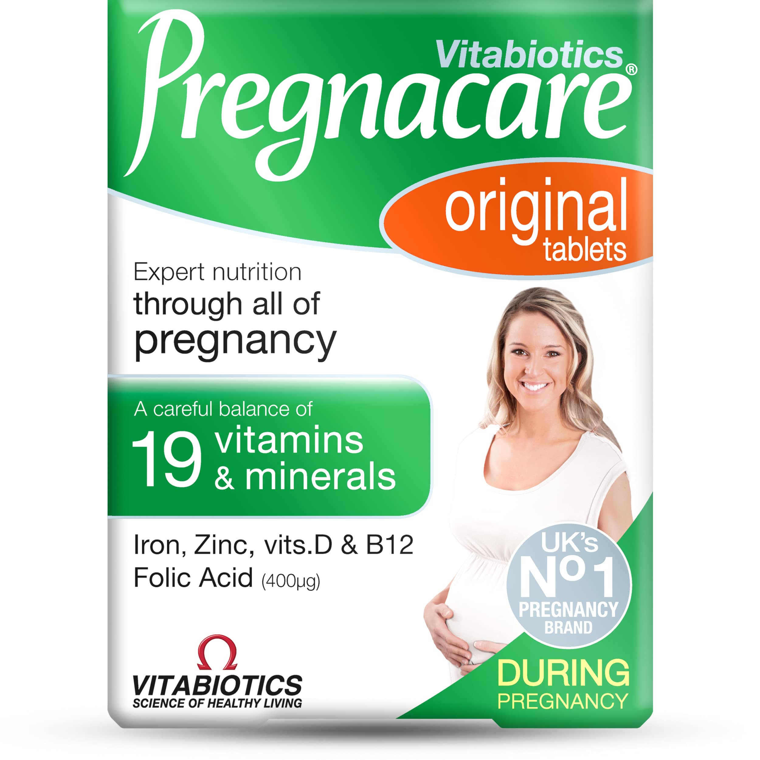 Pregnacare Original comprimidos: botella de 30 para apoyo prenatal