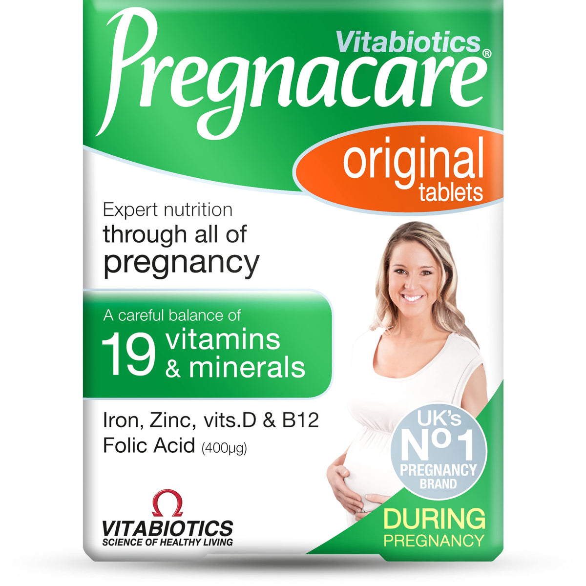 Pregnacare Original comprimidos: botella de 30 para apoyo prenatal