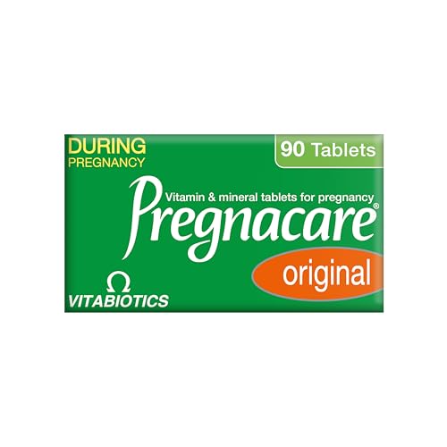 Presentación de Pregnacare Original para uso diario en la rutina femenina.