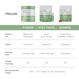 Gomitas Prelude sabor fresa para gusto agradable y salud.