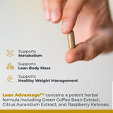 Premier Lean Advantage: ingrediente cafe verde, antioxidantes que apoyan el metabolismo.
