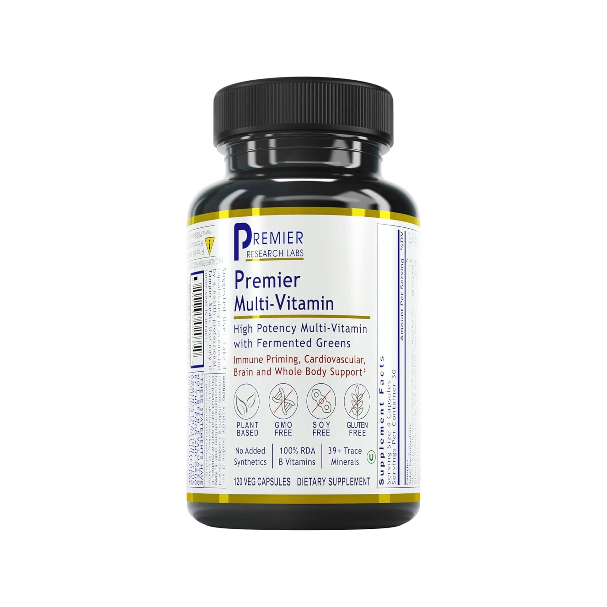 Premier Research Labs Multivitamínico: botella vegetal, apoyo diario al sistema inmunológico de forma natural