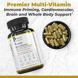 Premier Research Labs Multivitamínico: cápsulas vegetales para salud cerebral y vitalidad diaria