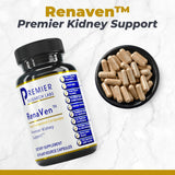 Renaven: etiqueta que destaca ingredientes clave para apoyo urinario.