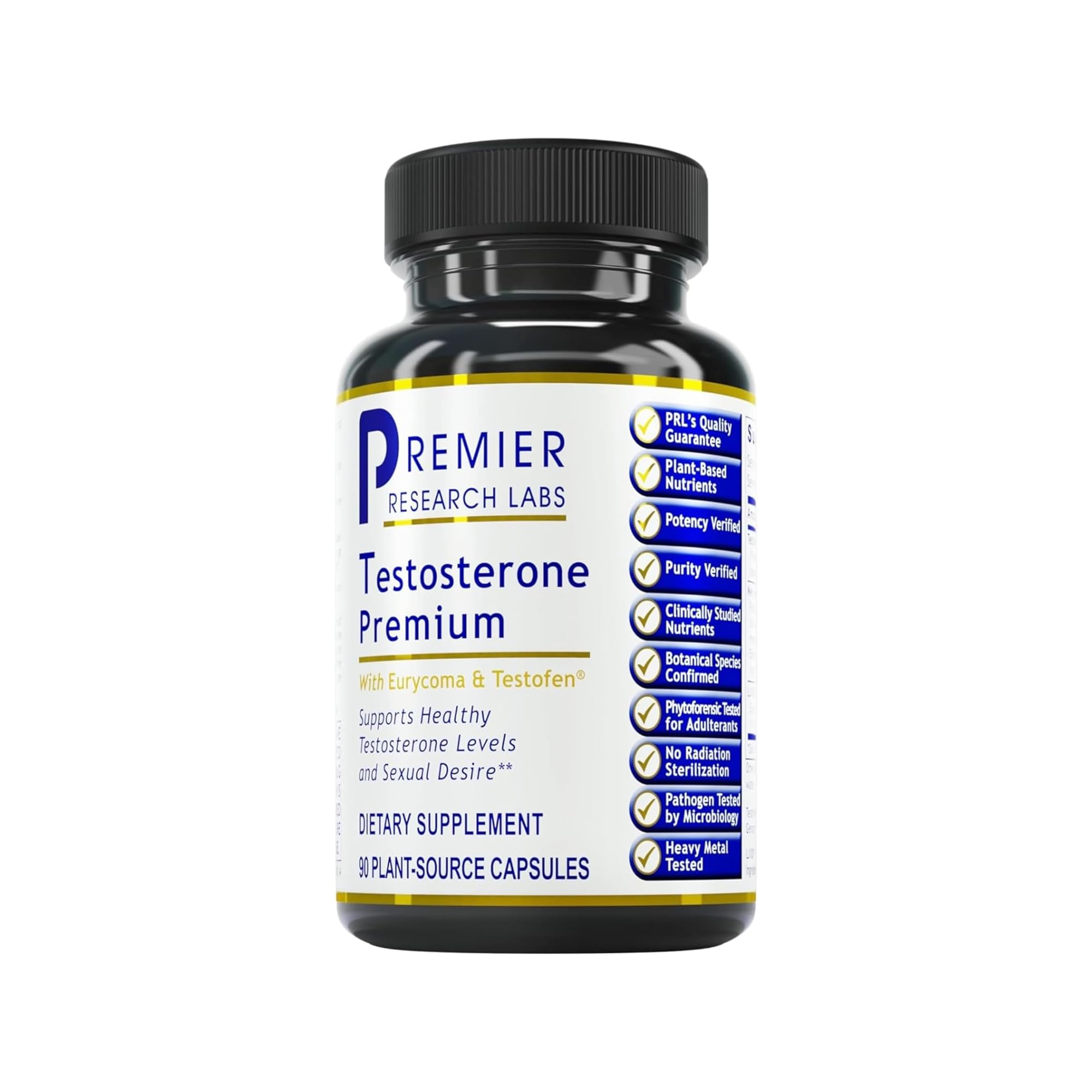 Premier Research Labs Testosterone Premium, bote-dosis para vitalidad diaria