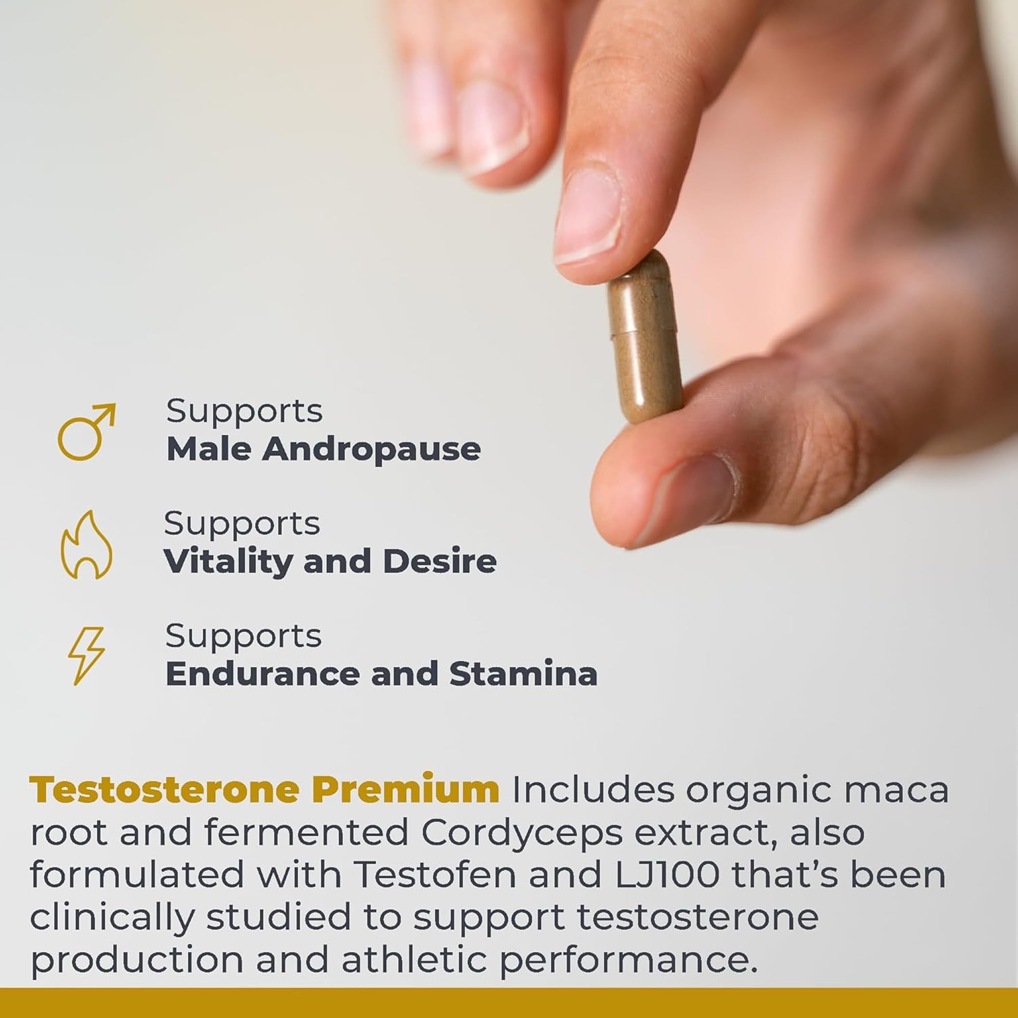 Premier Research Labs Testosterone Premium, cápsulas diarias fáciles de usar