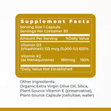 Premier Research Labs Vitamina D3 + K2, envase transparente, fácil revisar calidad
