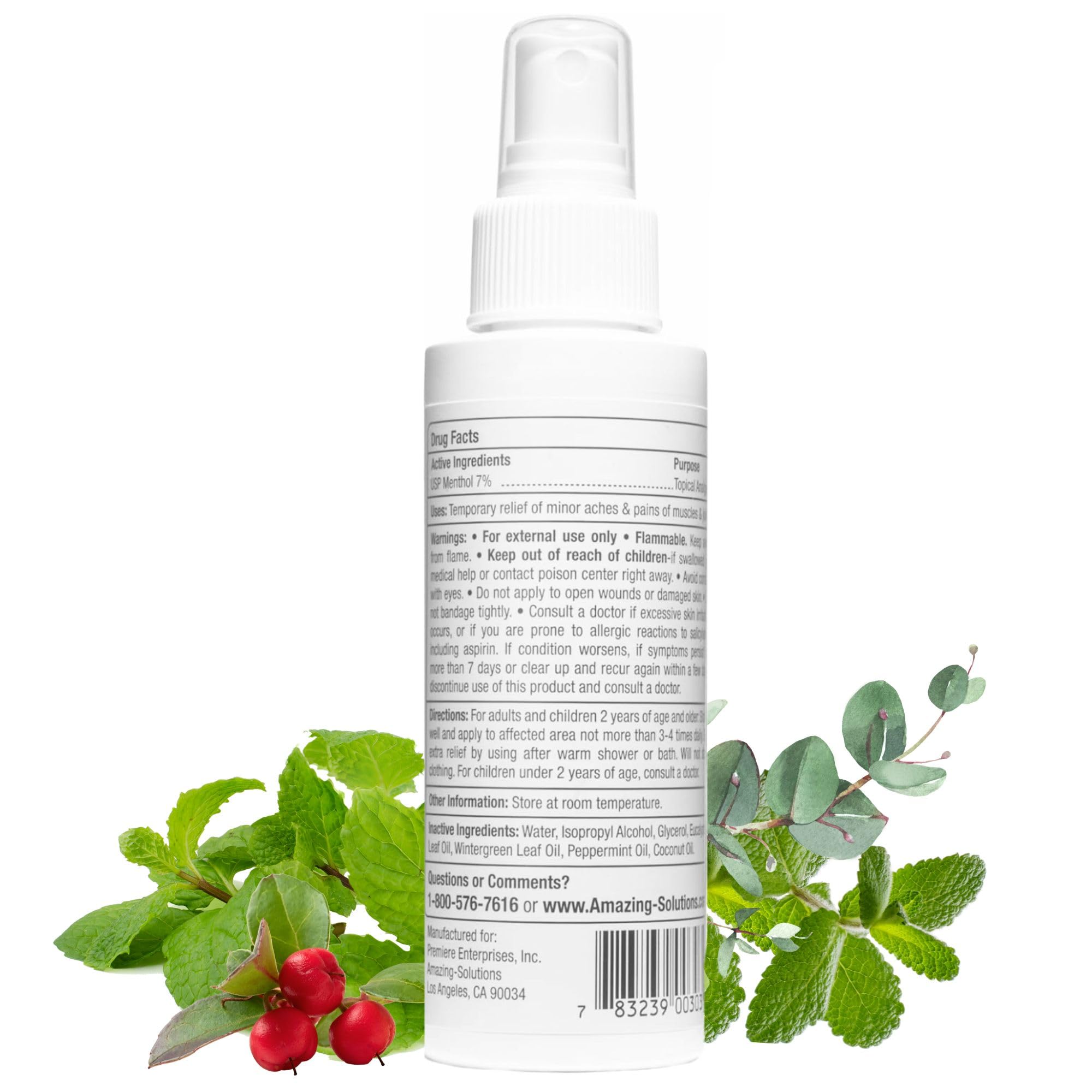 Premiere's Pain Spray, efecto frío que refresca la zona afectada.