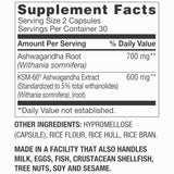 Premium Choice Co Ashwagandha, cápsulas vegetales para uso diario y enfoque
