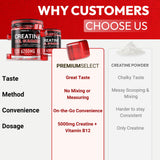 Premium Select Nutrition Creatina HCL gominas, ideal para uso previo al entrenamiento