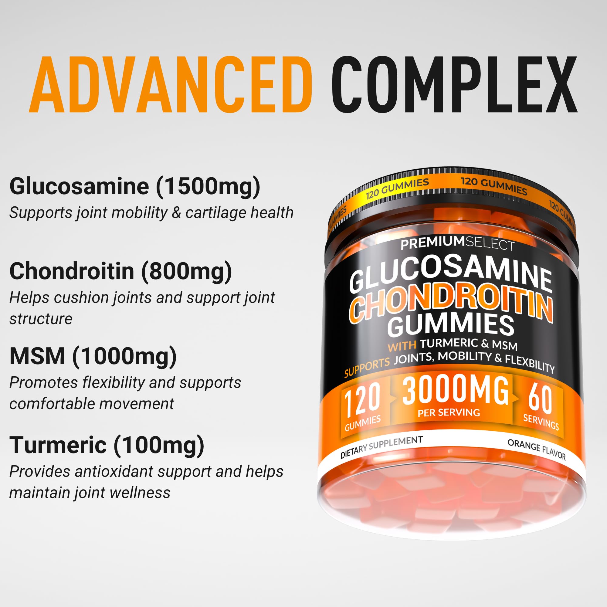 Etiqueta sin azúcar vegana de Premium Select Nutrition.