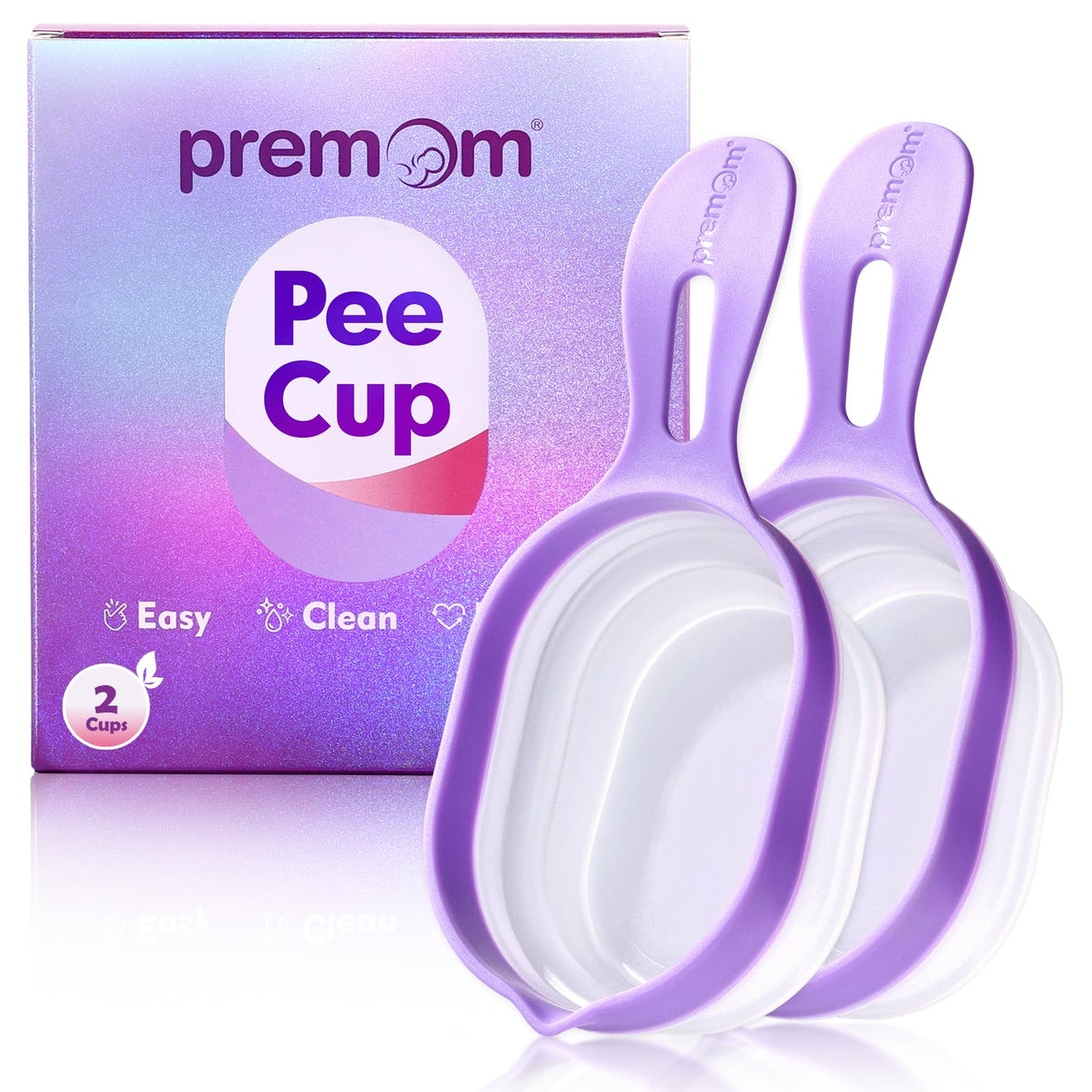 Premom copas urinarias plegables: diseño compacto para pruebas en casa y viaje.