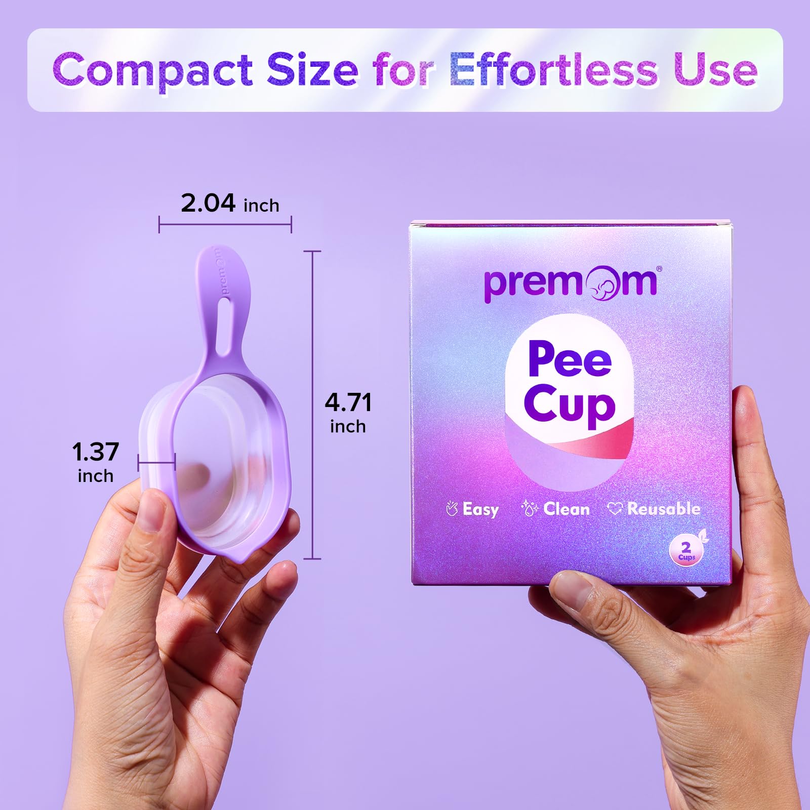 Premom copas urinarias para pruebas de embarazo en casa.