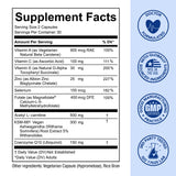 Premom Fortalecimiento de Esperma: etiqueta informativa con ingredientes.