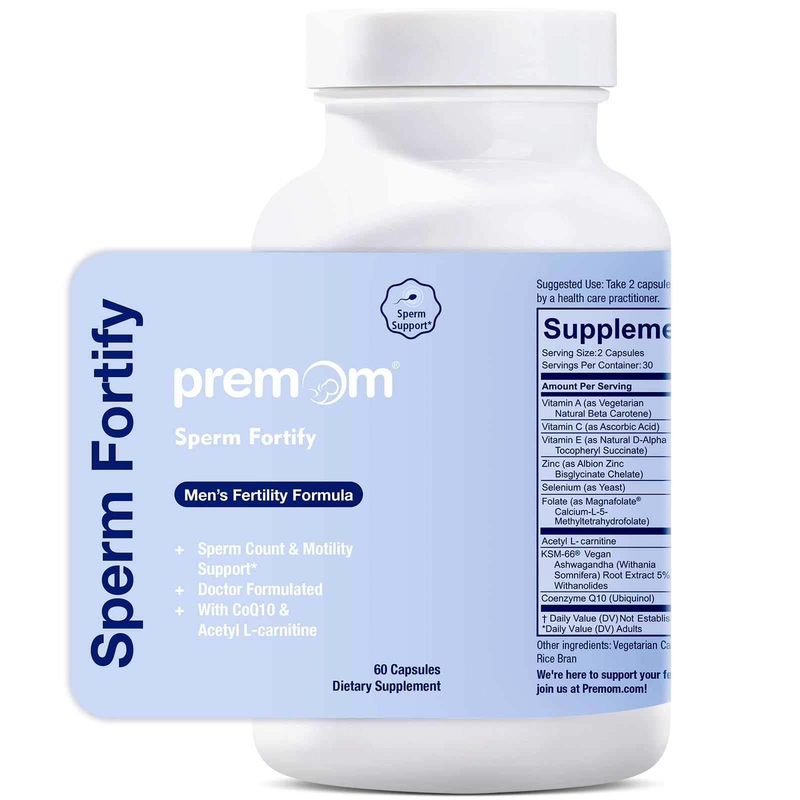 Premom Fortalecimiento de Esperma: uso recomendado para resultados consistentes.