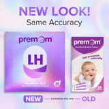 Premom lector digital ovulación aplicación muestra resultados numéricos para seguimiento detallado.
