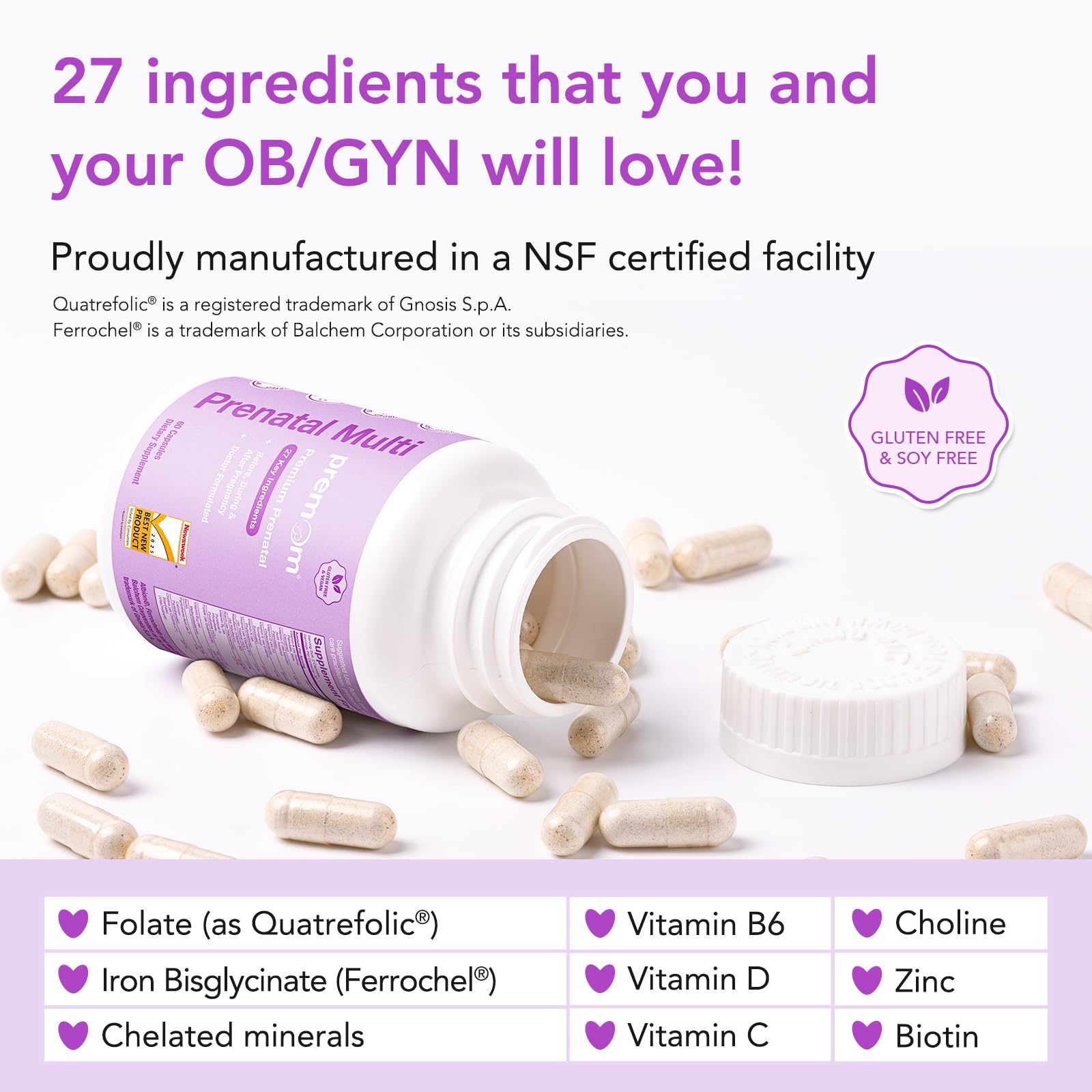 Premom Omega-3 DHA: frasco de cápsulas para desarrollo y bienestar durante la gestación