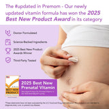 Premom Prenatal, cápsulas diarias: complemento suave para la nutrición diaria.