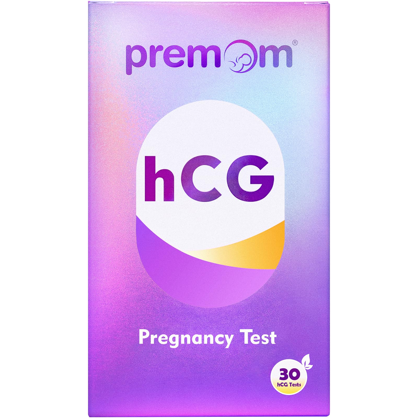 Premom prueba embarazo: paquete de 30 tiras para uso en casa y detección temprana.