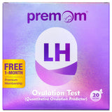Premom tira de prueba ovulación cuantitativa para detectar la hormona luteinizante con claridad y predecir días fértiles.