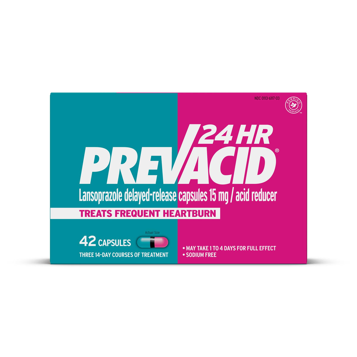 Prevacid 24HR cápsulas lansoprazol 15 mg en blister, alivio diario de la acidez